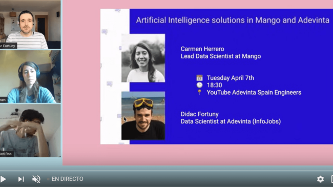 Artificial Intelligence solutions in Mango and Adevinta, Dídac Fortuny y Carmen Herrero