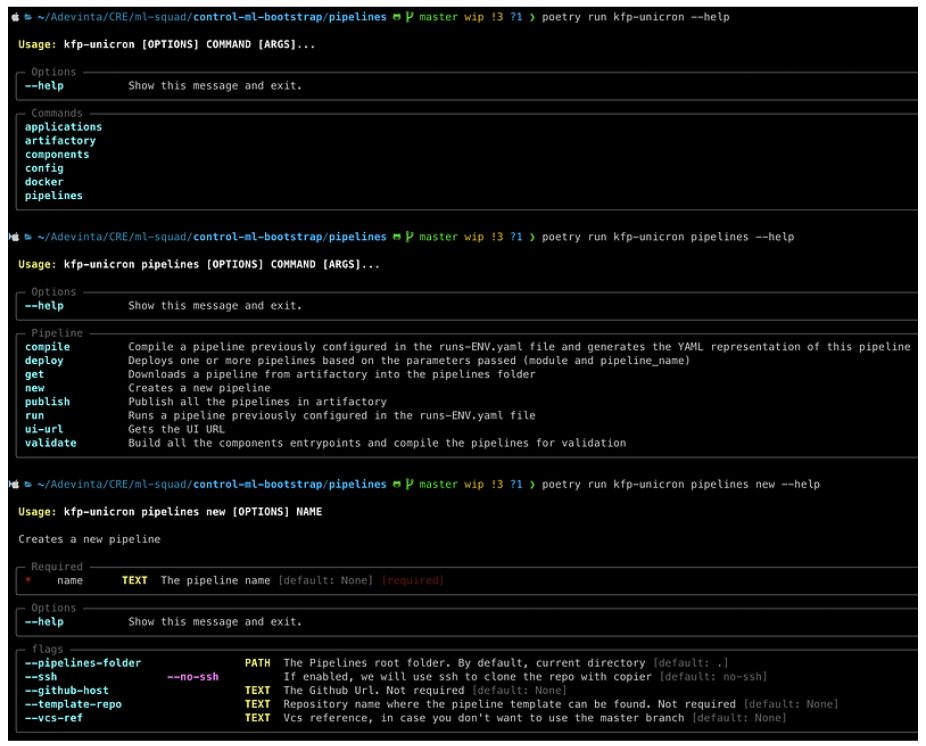 Help messages generated automatically by Typer based on the CLI’s implementation. Typer provides a list of all available commands and subcommands, together with a detailed description of each command.